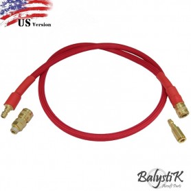 BALYSTIK DELUXE REMOTE LINE FOR HPA REGULATOR US - RED