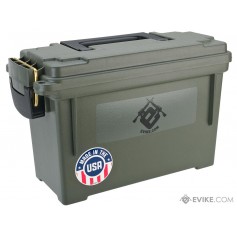 EVIKE.COM "MADE IN USA" MOLDED POLYPROPYLENE STACKABLE AMMO CAN BY PLANO (SIZE: 11.625" X 5.125" X 7)