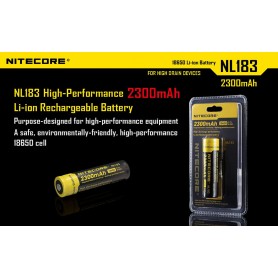 Nitecore - NL1823 - Batteria ricaricabile protetta Li-Ion 18650 3.7V 2300mAh